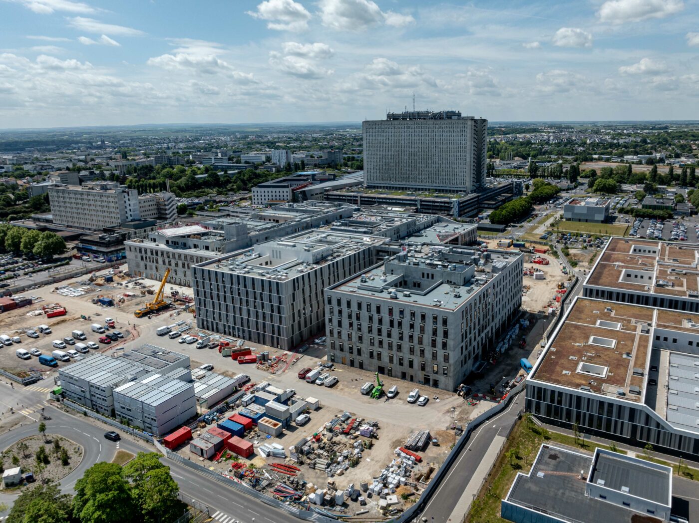 Vue drone CHU Caen